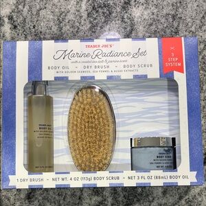 Trader Joe's Marine Radiance Exfoliant Set - Blue and Gold